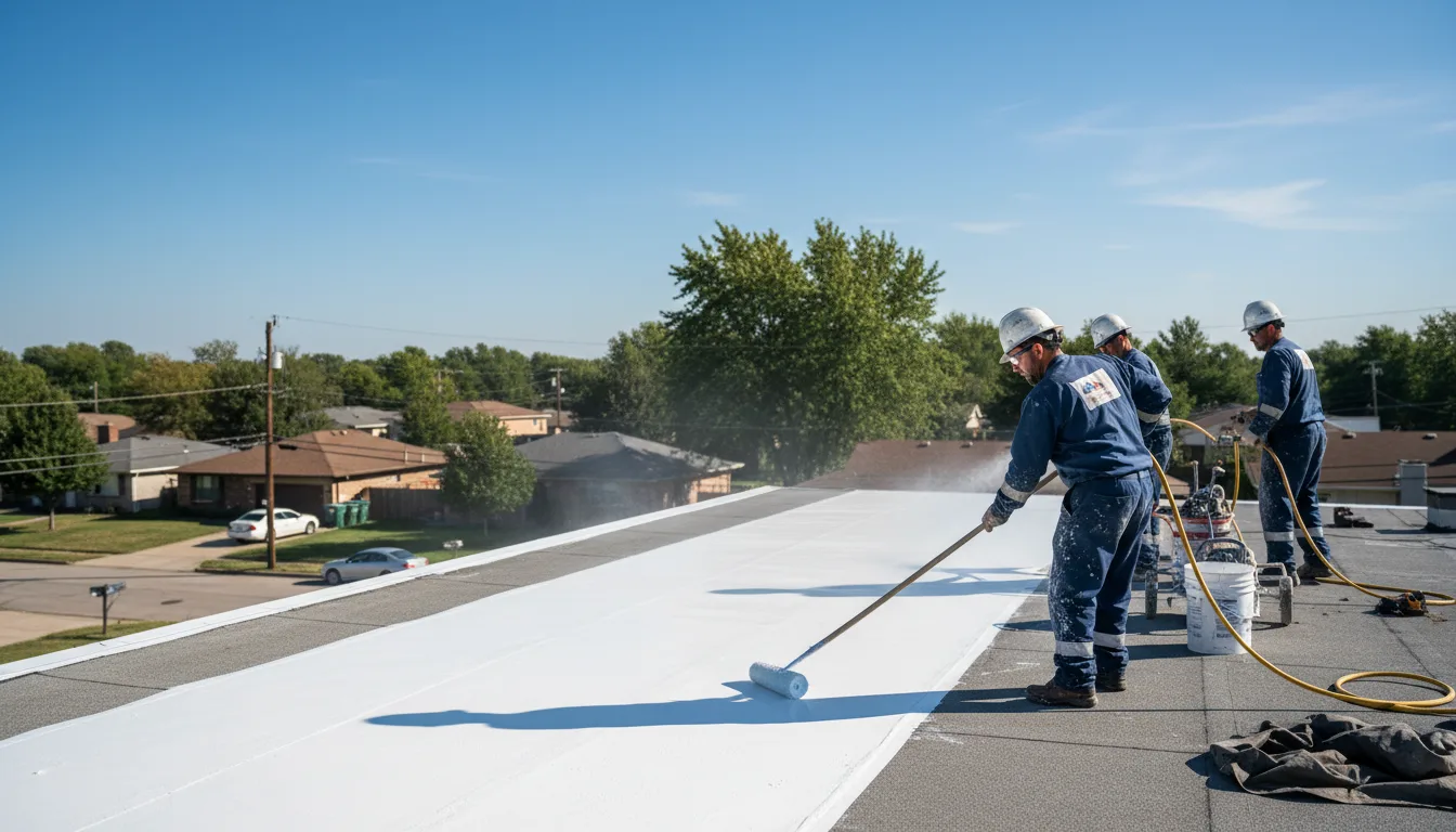 Commercial roof coating in Agency, IA near me